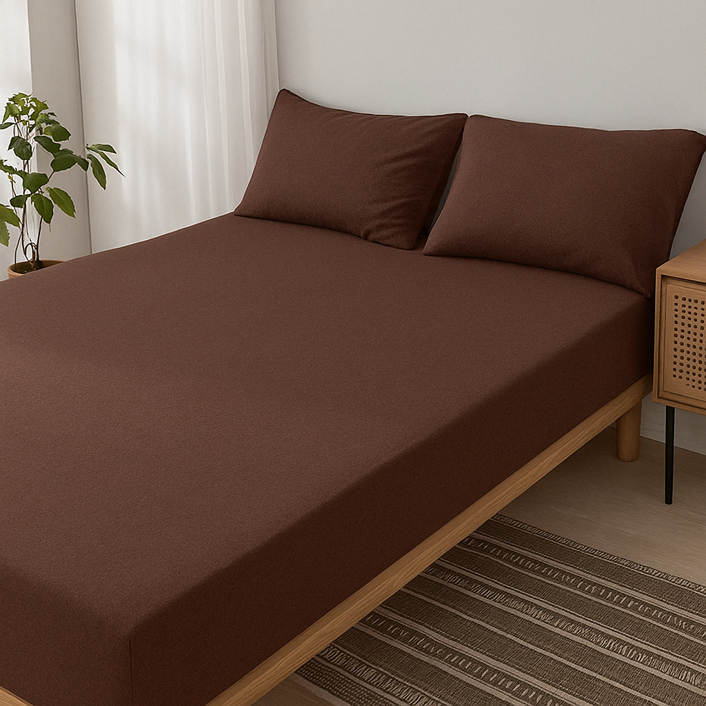 100% Cotton Jersey Knitted Fitted Sheet