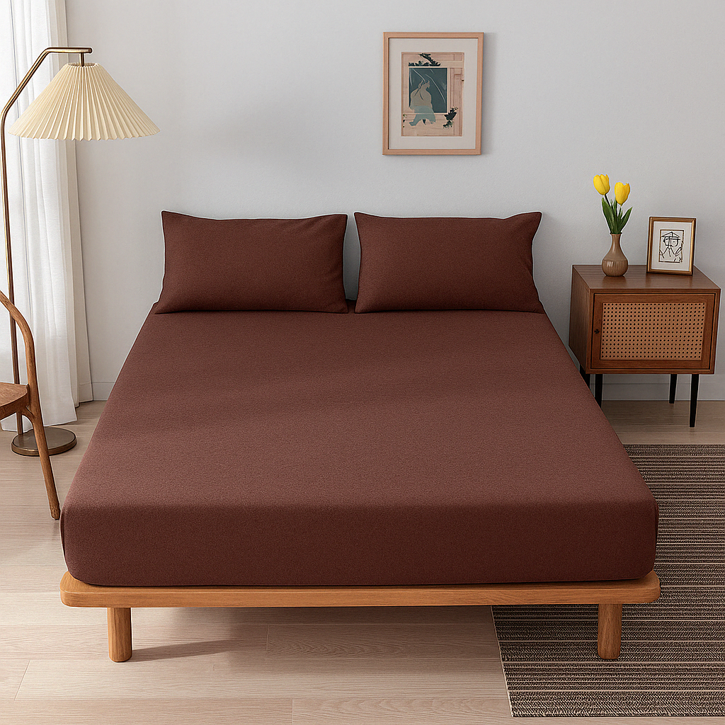 100% Cotton Jersey Knitted Fitted Sheet