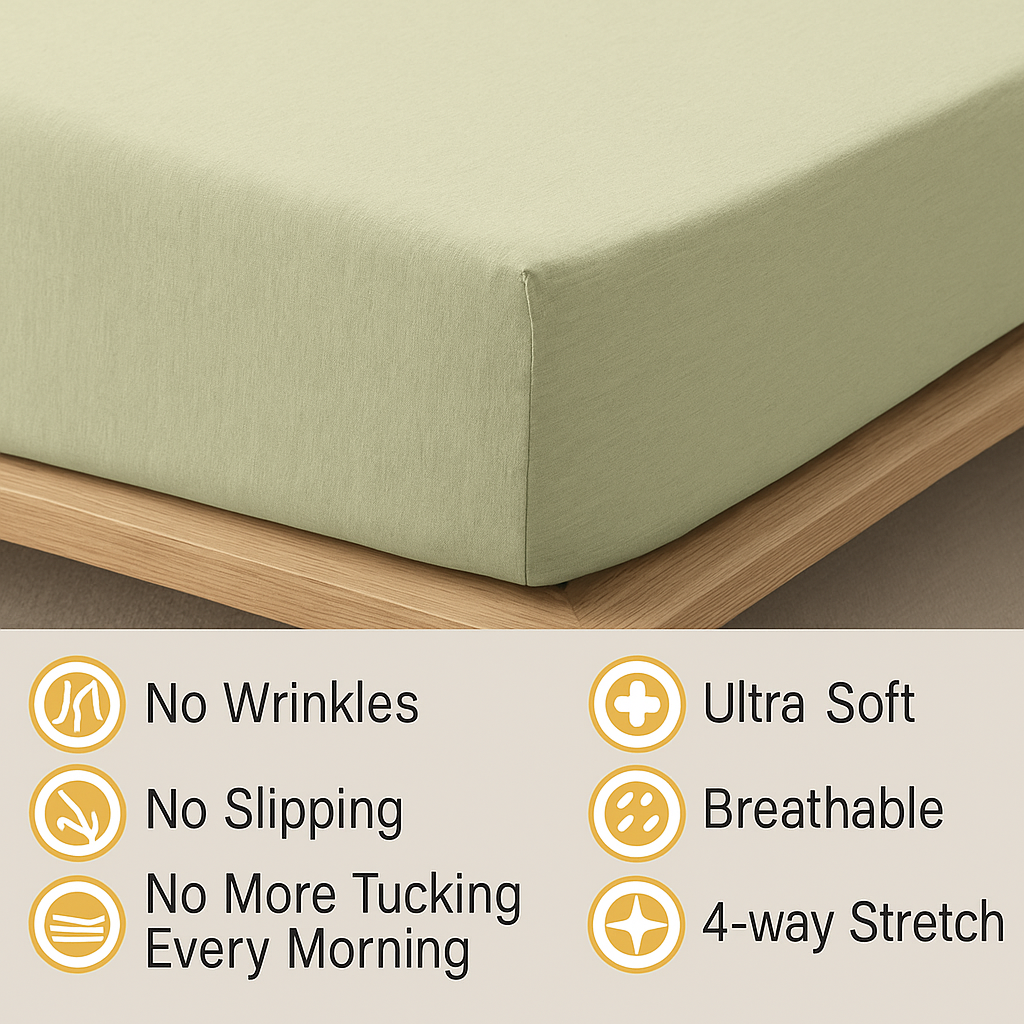 100% Cotton Jersey Knitted Fitted Sheet