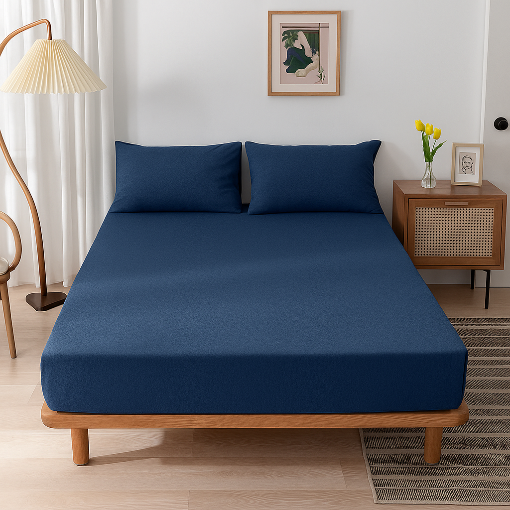 100% Cotton Jersey Knitted Fitted Sheet