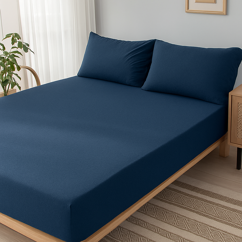 100% Cotton Jersey Knitted Fitted Sheet