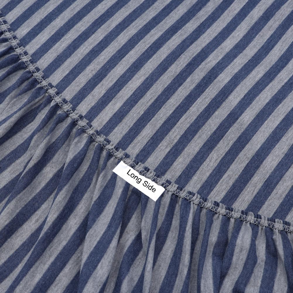 Jersey Cotton Feel Polyester Fitted Bed Sheet Set With 2 Pillow Covers Fits Up to 6"Mattress