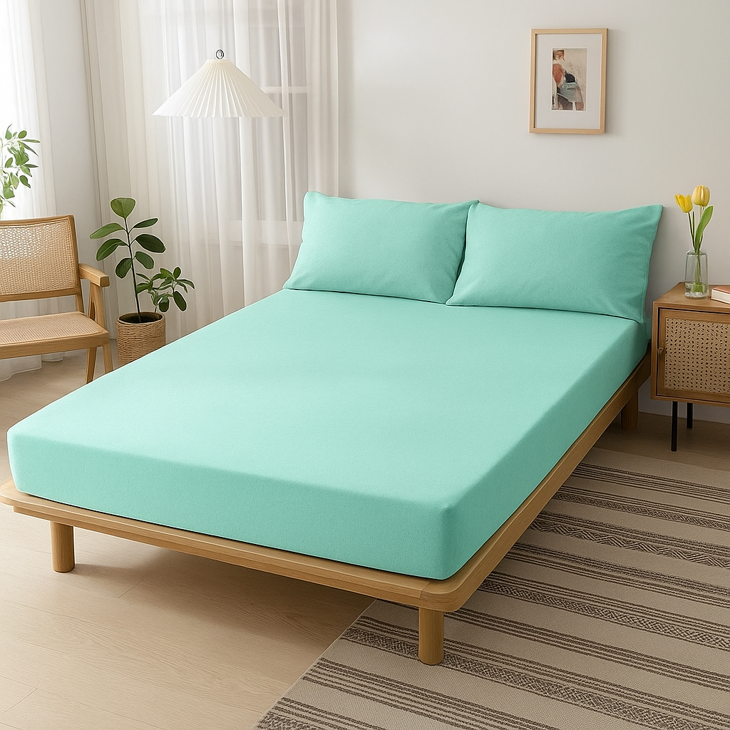 100% Cotton Jersey Knitted Fitted Sheet