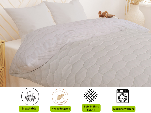 100% Cotton Jersey Quilt (Soft T-Shirt Fabric) - AC Comforter/Quilt for Winter/Razai