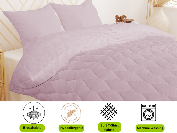 100% Cotton Jersey Quilt (Soft T-Shirt Fabric) - AC Comforter/Quilt for Winter/Razai