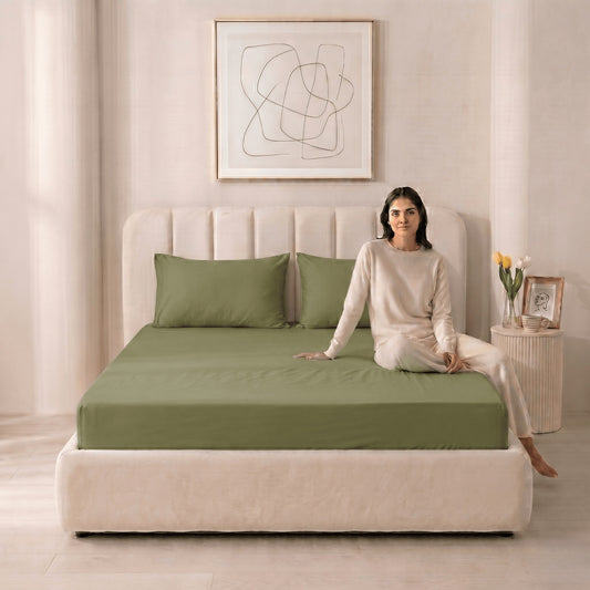 100% Bamboo Cotton Jersey Fitted Sheet