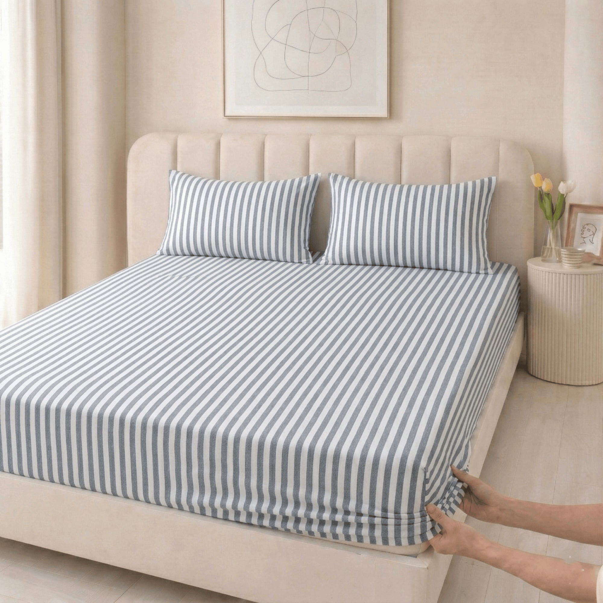 Jersey Cotton Rich Fitted Bed Sheet Set