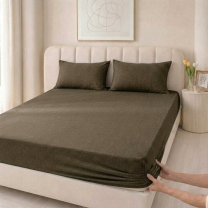 Cotton Rich Jersey Fitted Bed Sheet Set
