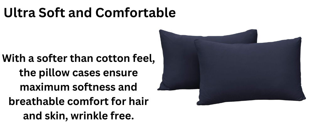Jersey Knit Closure Pillowcases with Ultra Soft T-Shirt Like Polyester Blend