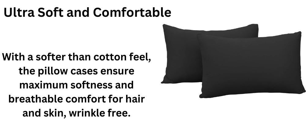 Jersey Knit Closure Pillowcases T-Shirt Like Microfiber Blend