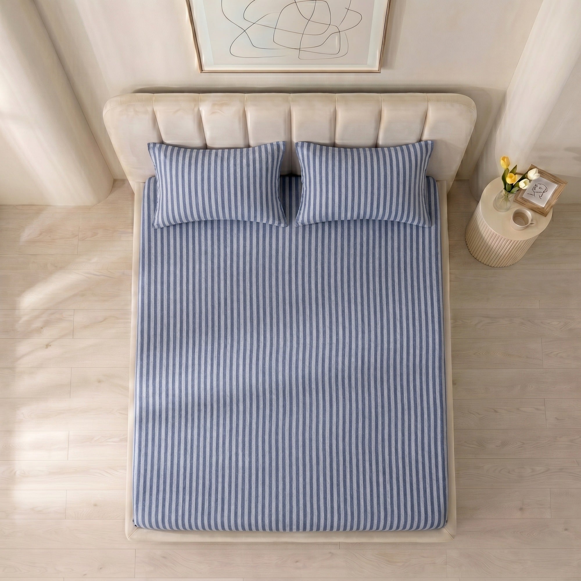 Jersey Cotton Feel Polyester Fitted Bed Sheet