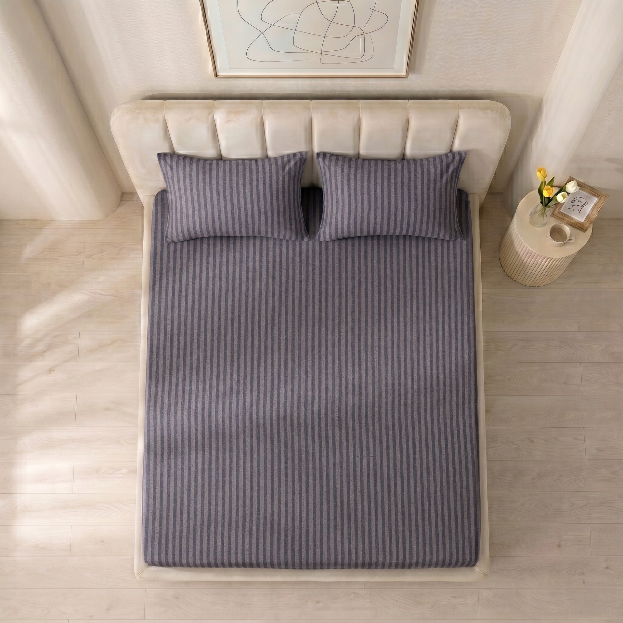 Jersey Cotton Feel Polyester Fitted Bed Sheet