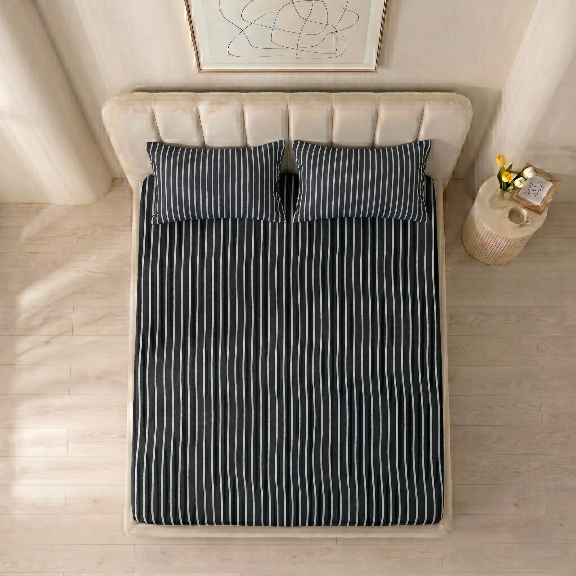 Jersey Cotton Feel Polyester Fitted Bed Sheet