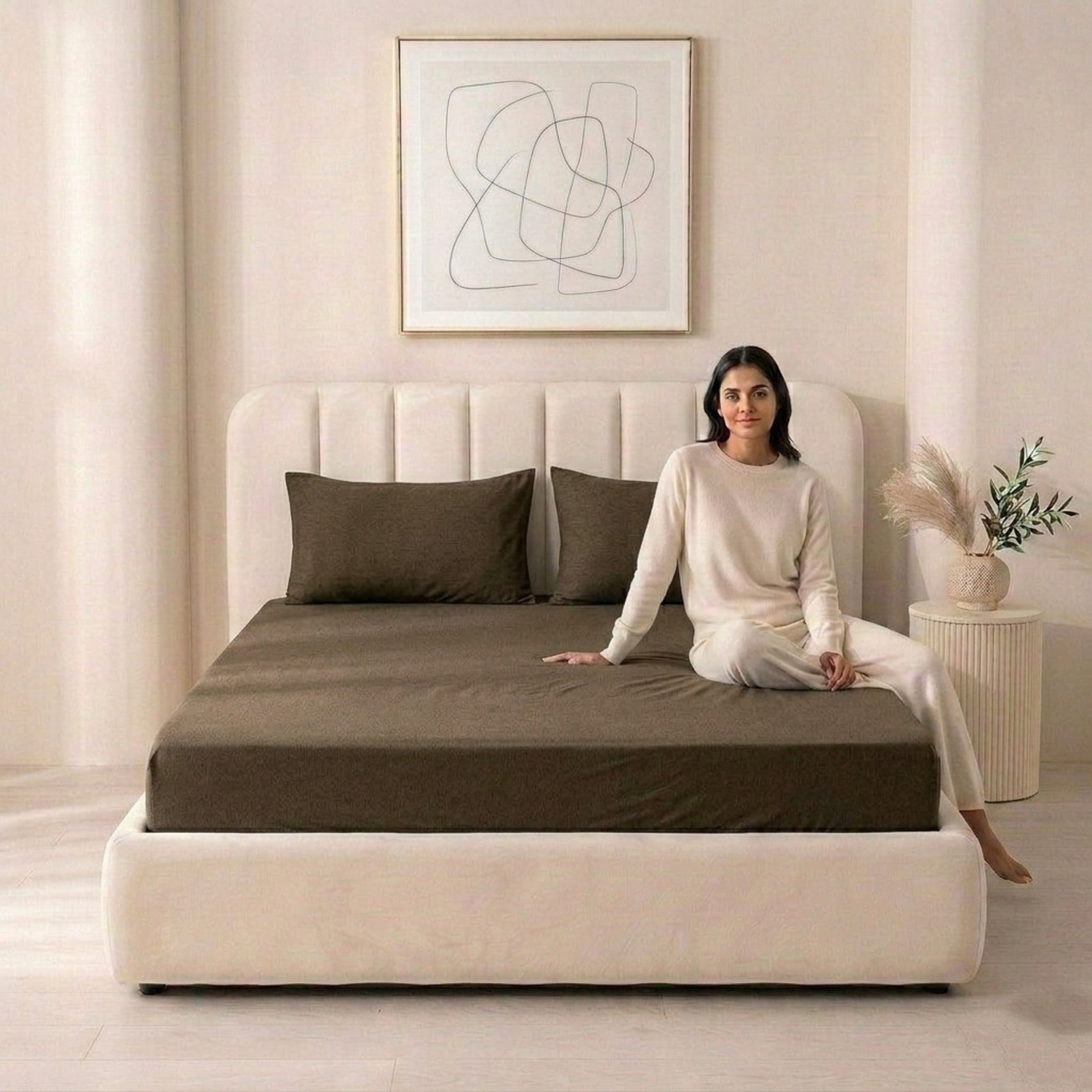 Jersey Cotton Rich Fitted Bed Sheet Set