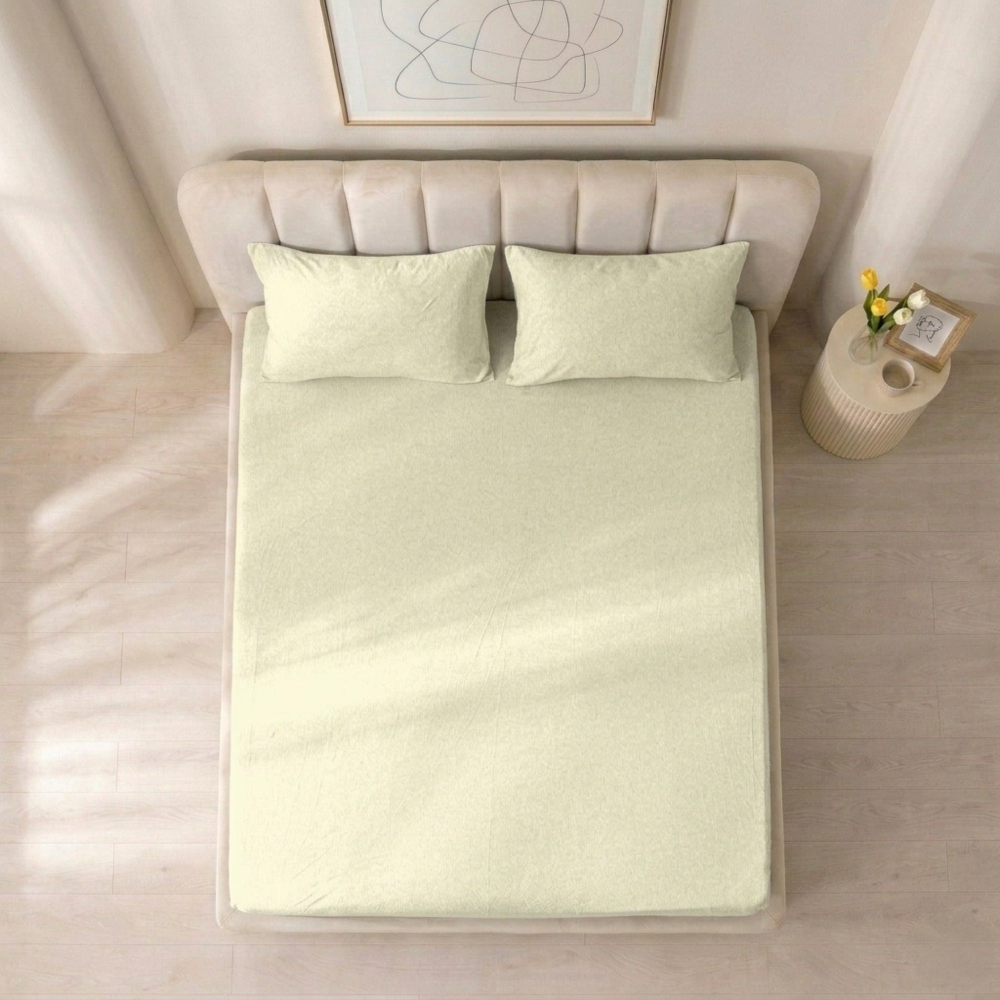 100% Cotton Jersey Knitted Fitted Sheet