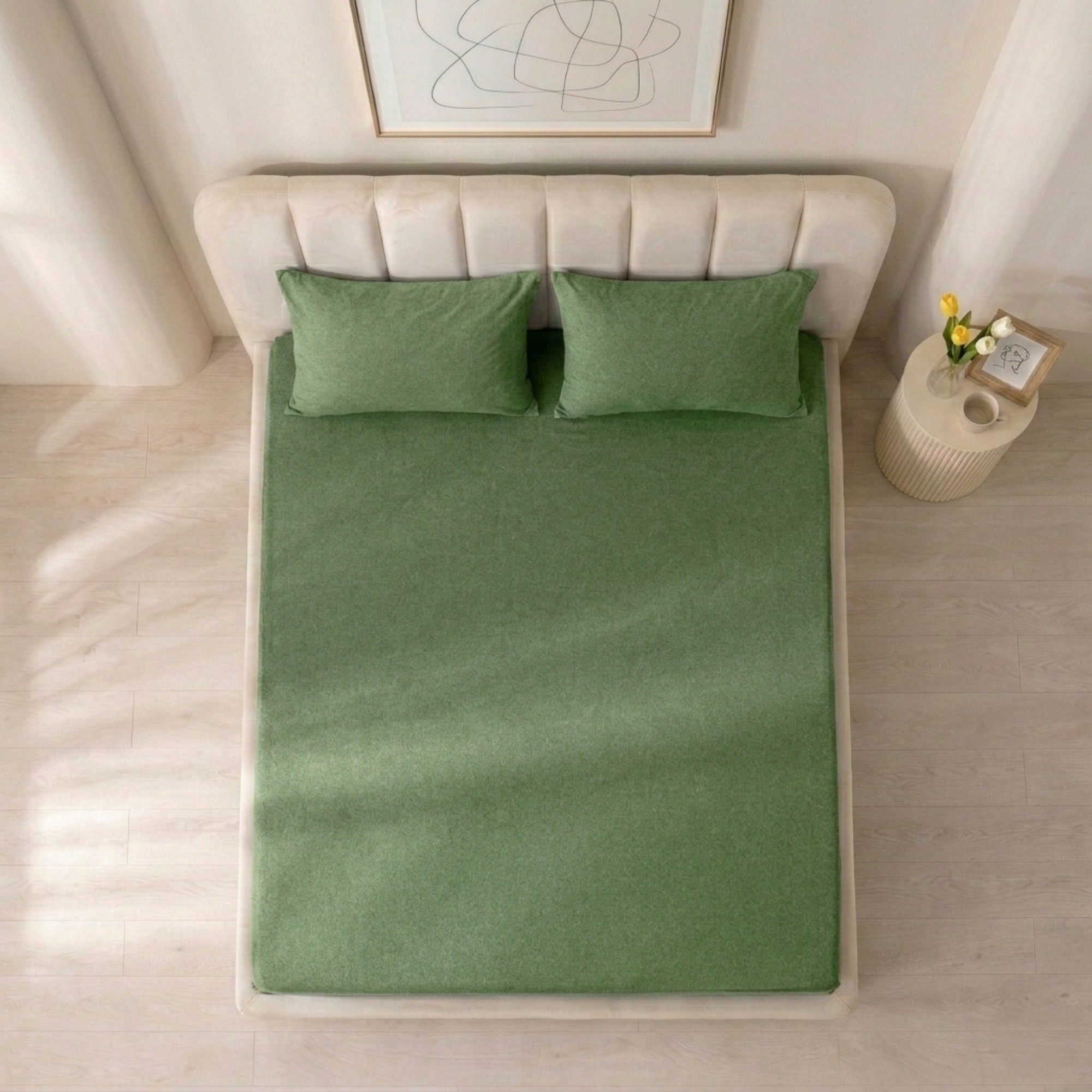 100% Cotton Jersey Knitted Fitted Sheet