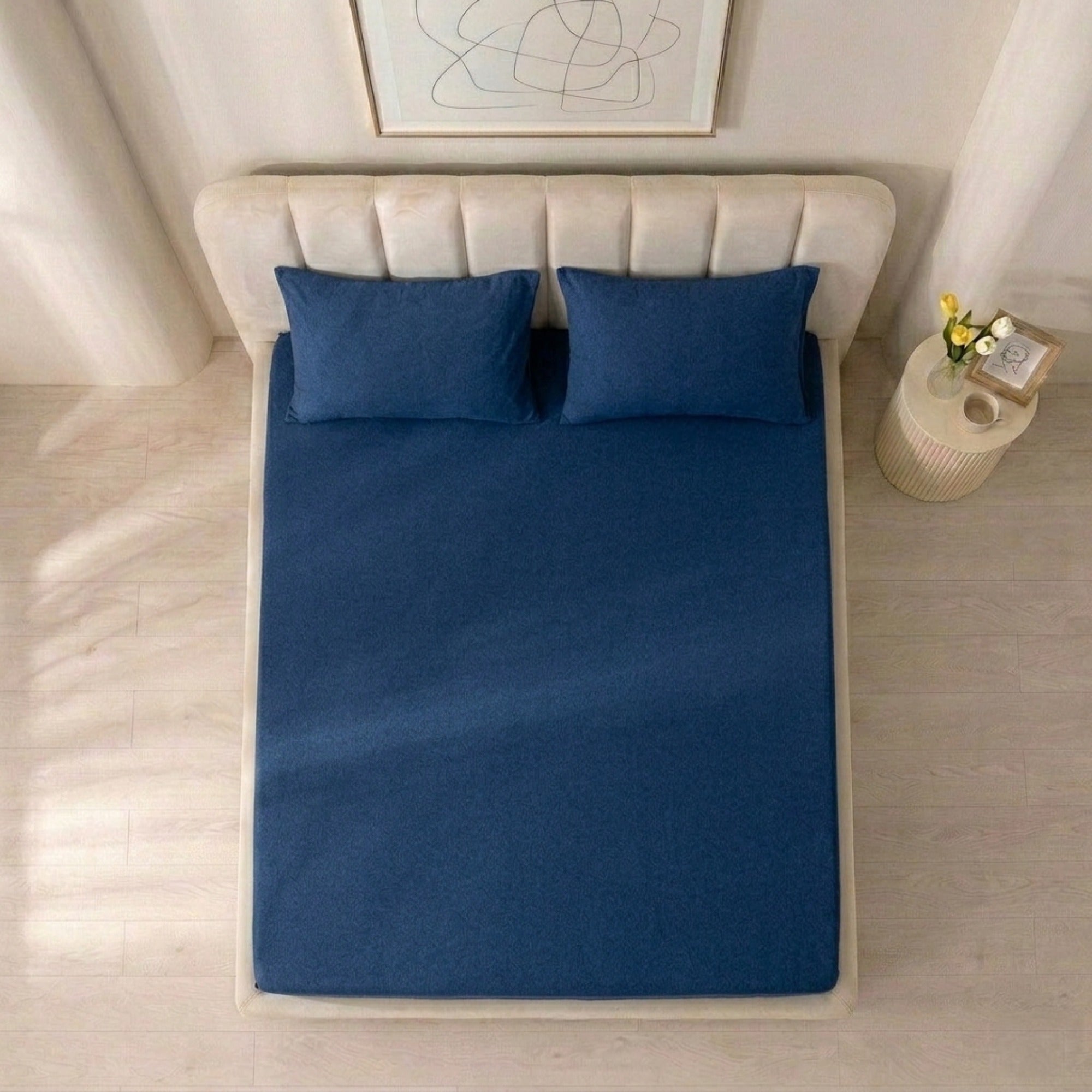 100% Cotton Jersey Knitted Fitted Sheet