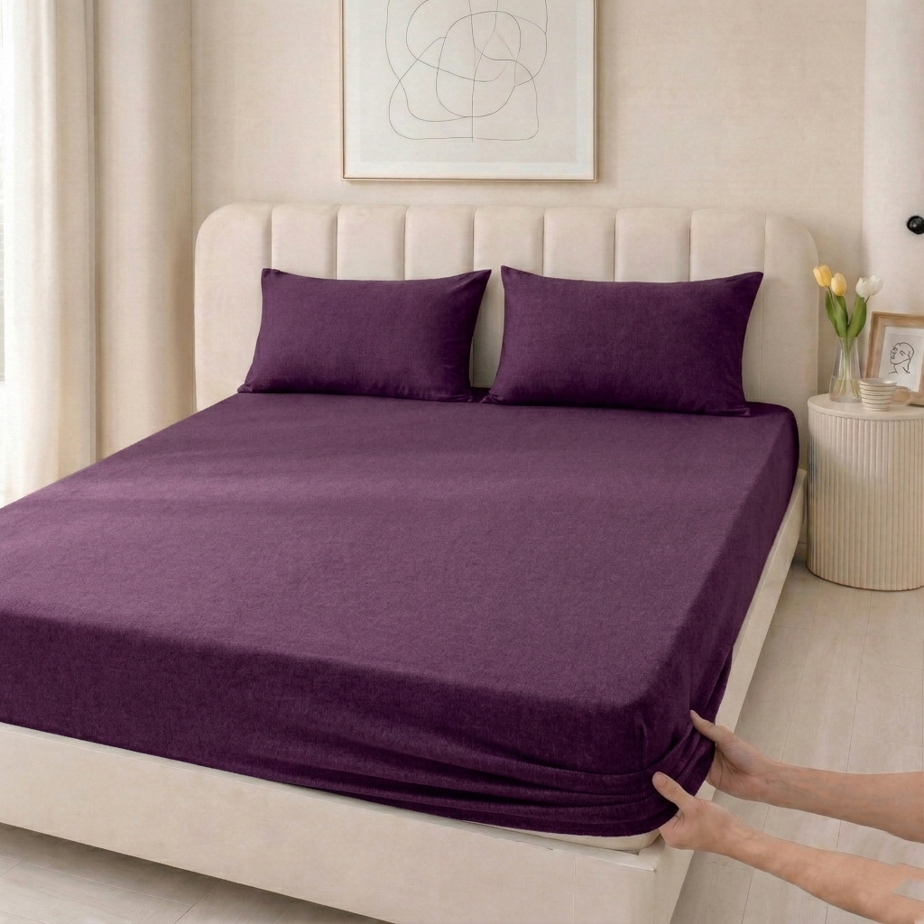 Jersey Cotton Rich Fitted Bed Sheet Set