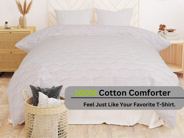 100% Cotton Jersey Quilt (Soft T-Shirt Fabric) - AC Comforter/Quilt for Winter/Razai