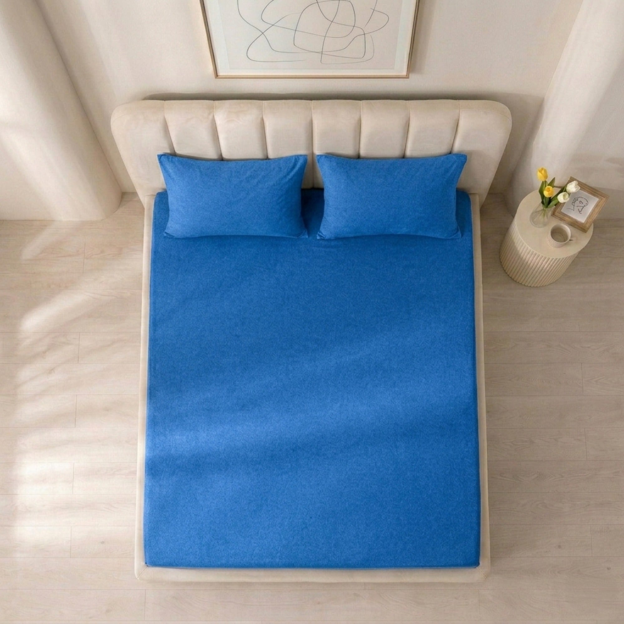 100% Cotton Jersey Knitted Fitted Sheet