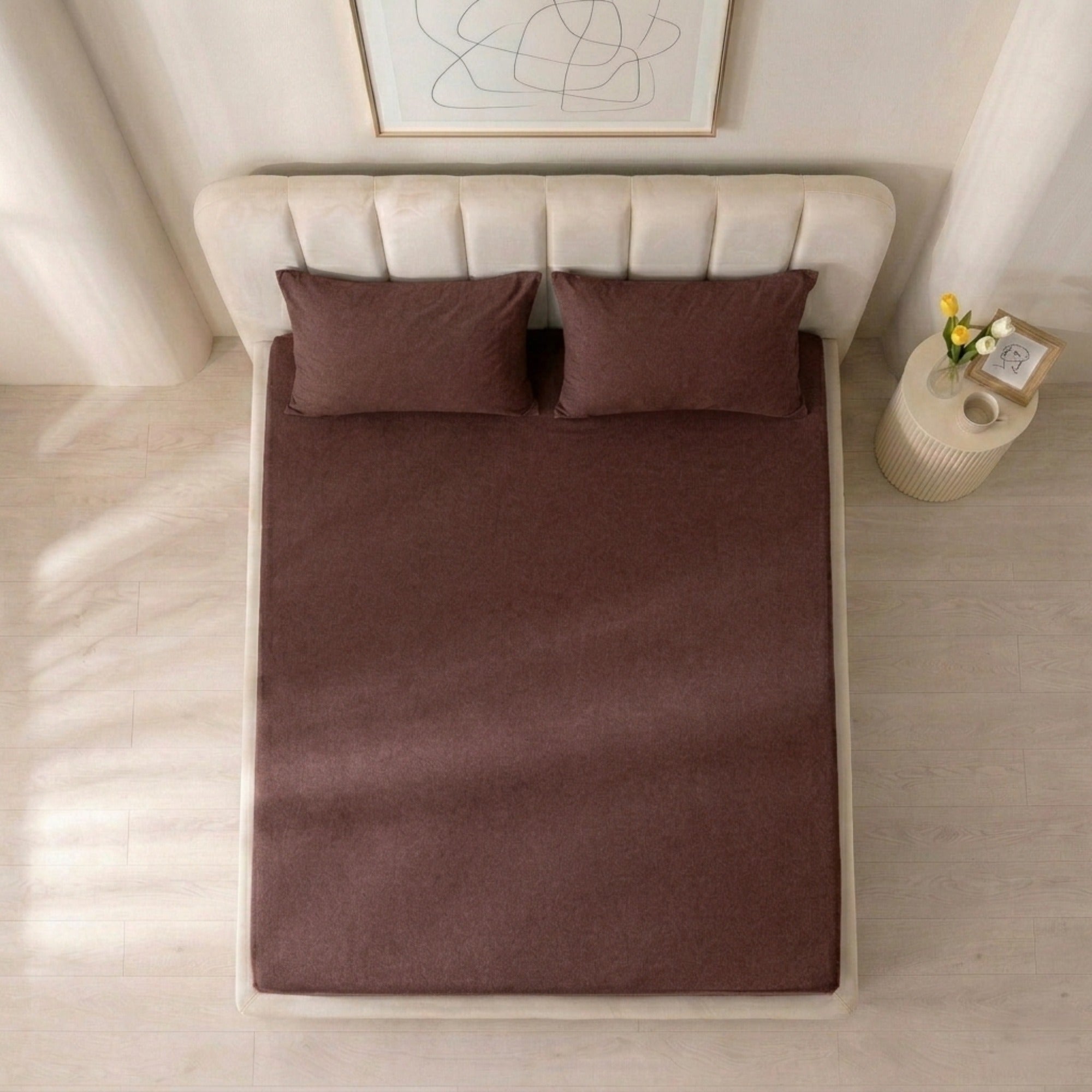 100% Cotton Jersey Knitted Fitted Sheet