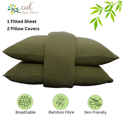 100% Bamboo Cotton Jersey Fitted Sheet