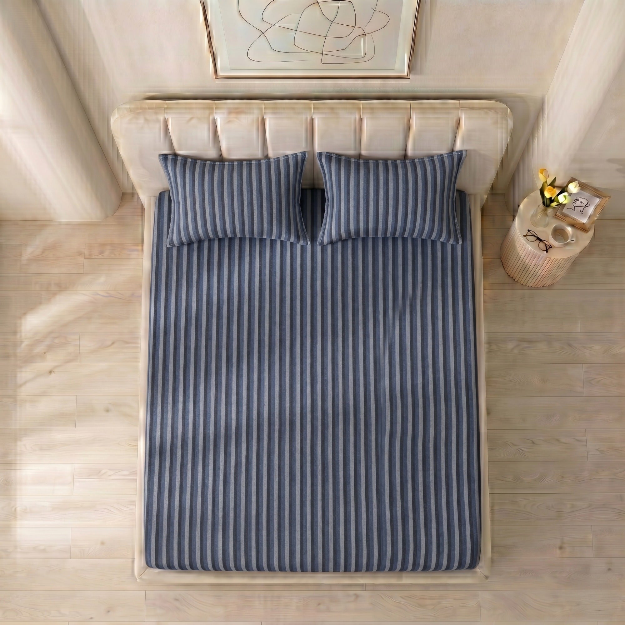 Jersey Cotton Feel Polyester Fitted Bed Sheet