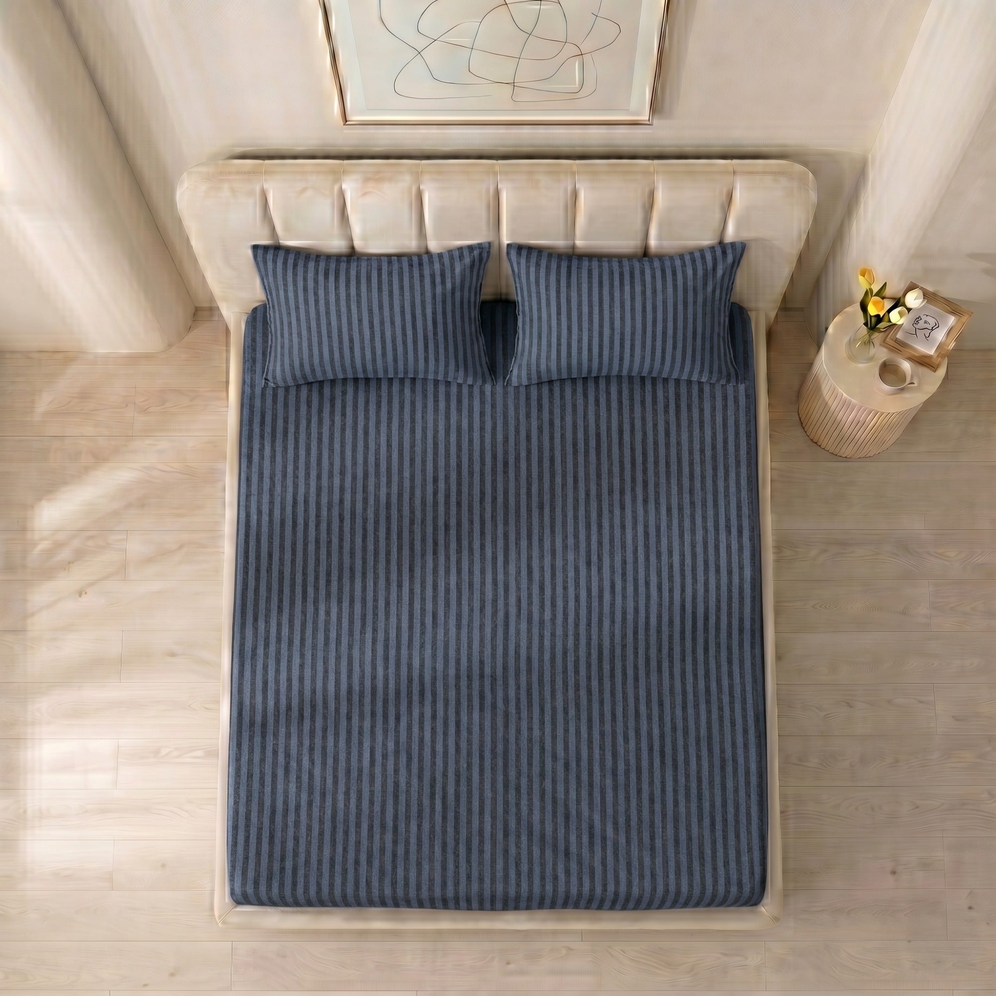 Jersey Cotton Feel Polyester Fitted Bed Sheet