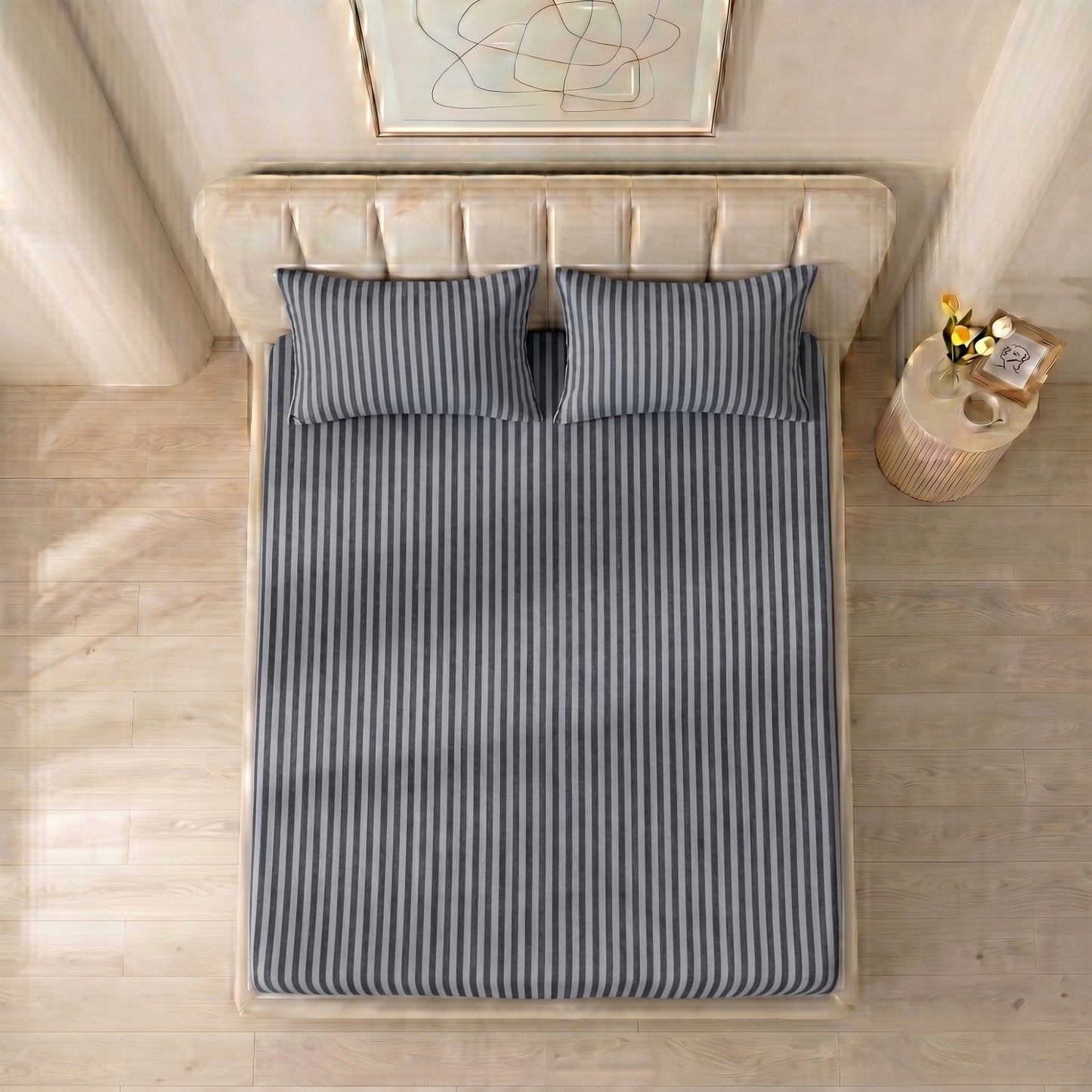 Jersey Cotton Feel Polyester Fitted Bed Sheet