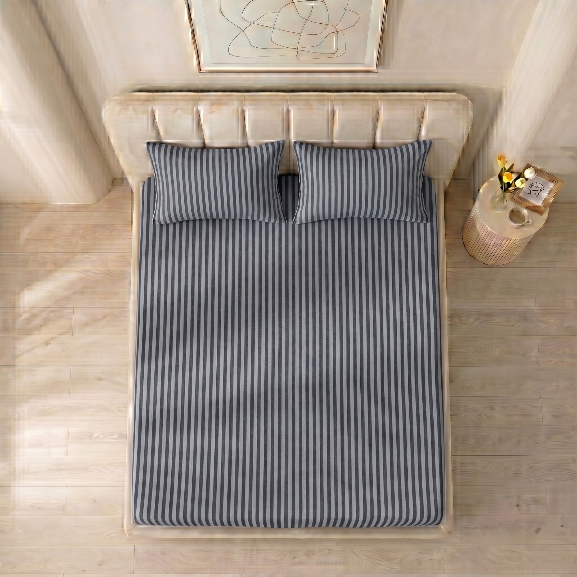 Jersey Cotton Feel Polyester Fitted Bed Sheet