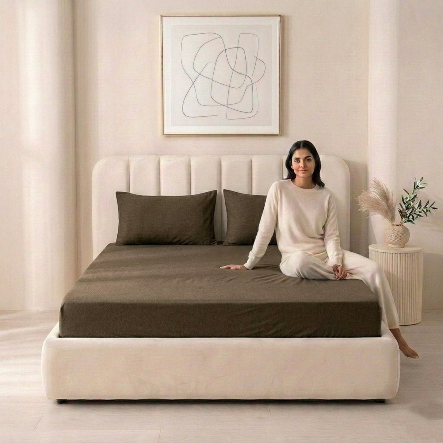 Cotton Rich Jersey Fitted Bed Sheet Set