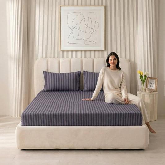 Jersey Cotton Feel Polyester Fitted Bed Sheet