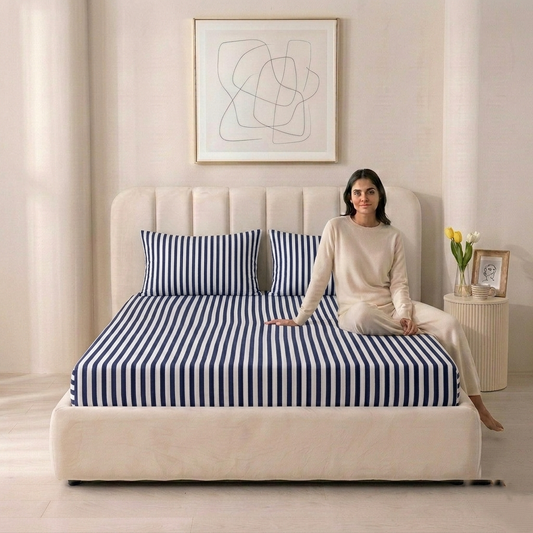 Jersey Cotton Rich Fitted Bed Sheet Set