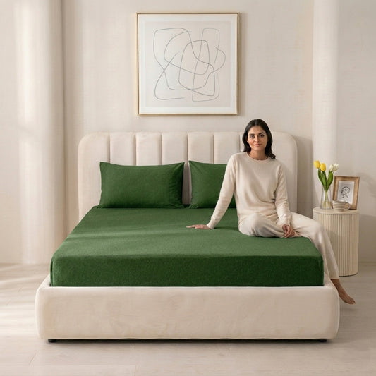 100% Cotton Jersey Knitted Fitted Sheet