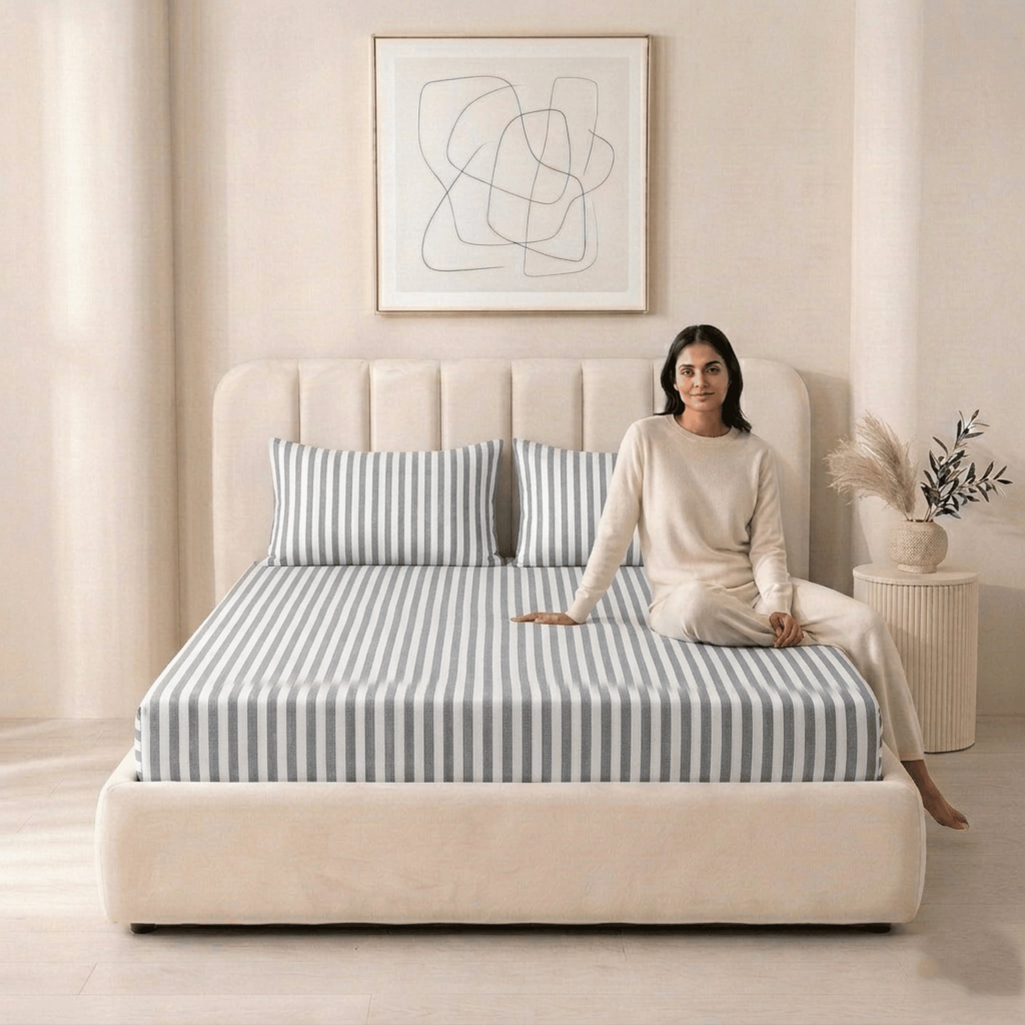 Jersey Cotton Rich Fitted Bed Sheet Set