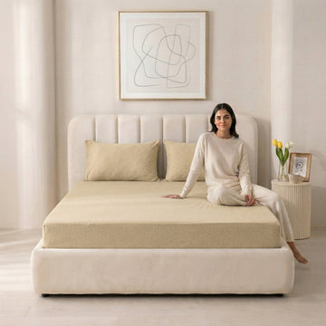100% Cotton Jersey Knitted Fitted Sheet