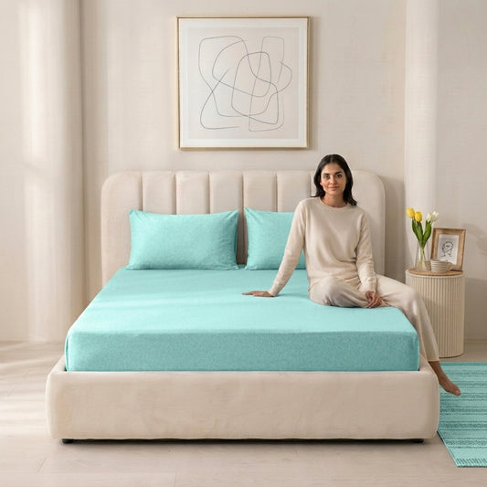 100% Cotton Jersey Knitted Fitted Sheet