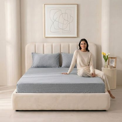 Cotton Rich Jersey Fitted Bed Sheet Set