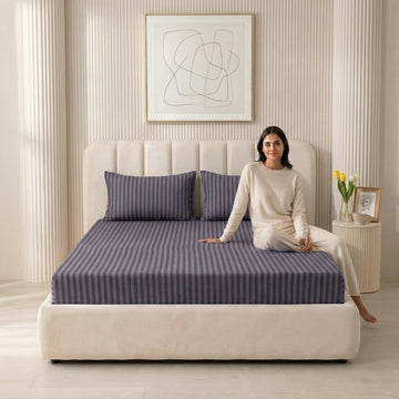 Jersey Cotton Feel Polyester Fitted Bed Sheet