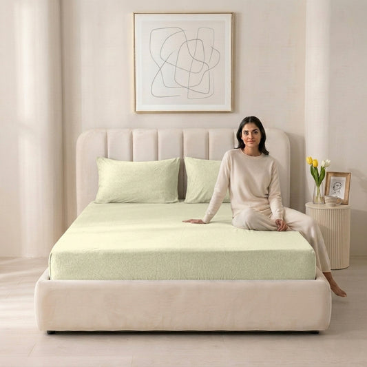 100% Cotton Jersey Knitted Fitted Sheet