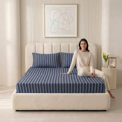 Jersey Cotton Feel Polyester Fitted Bed Sheet