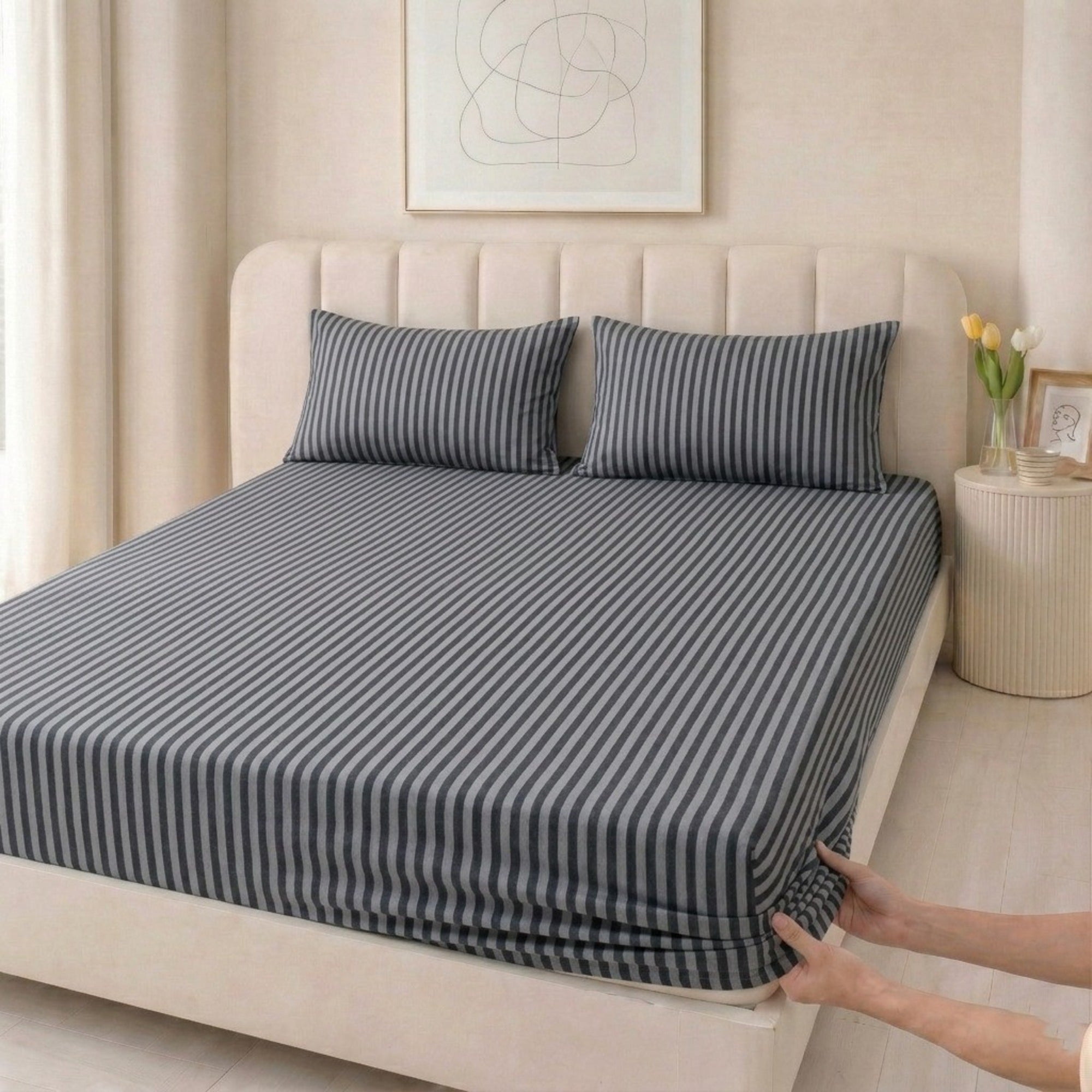 Jersey Cotton Rich Fitted Bed Sheet Set