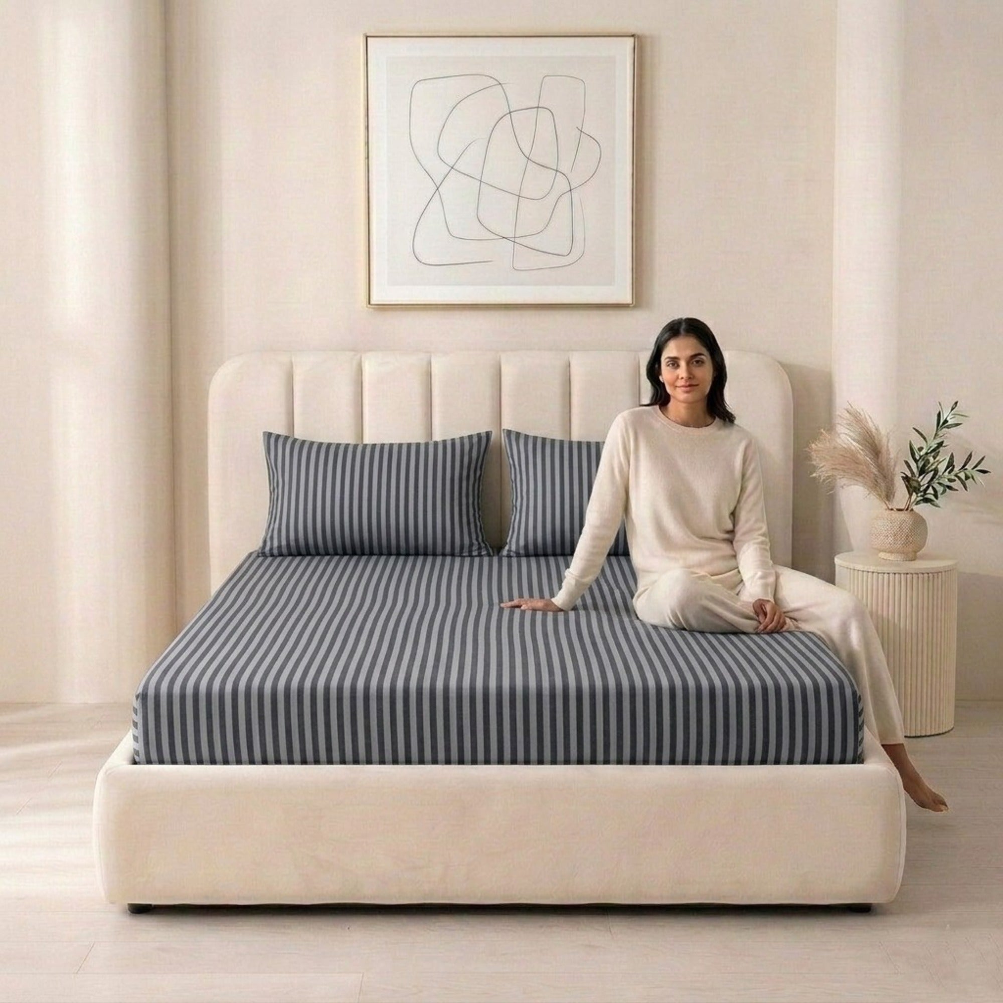 Jersey Cotton Rich Fitted Bed Sheet Set