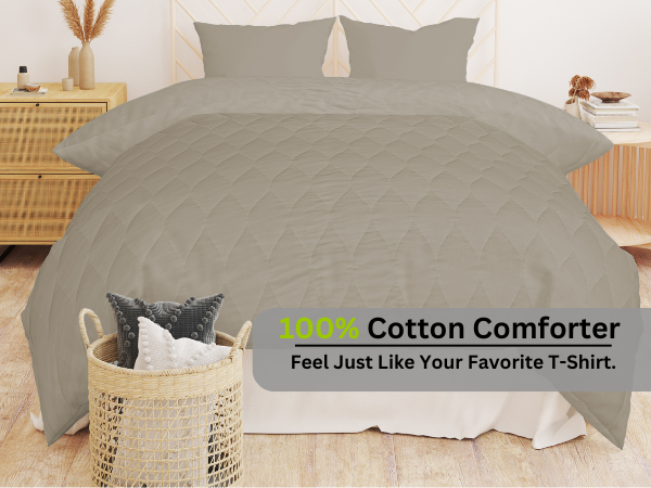 100% Cotton Jersey Quilt (Soft T-Shirt Fabric) - AC Comforter/Quilt for Winter/Razai