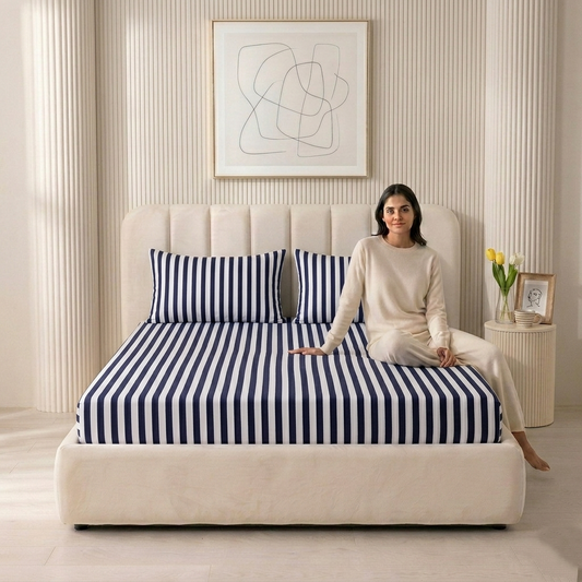 Jersey Cotton Rich Fitted Bed Sheet Set