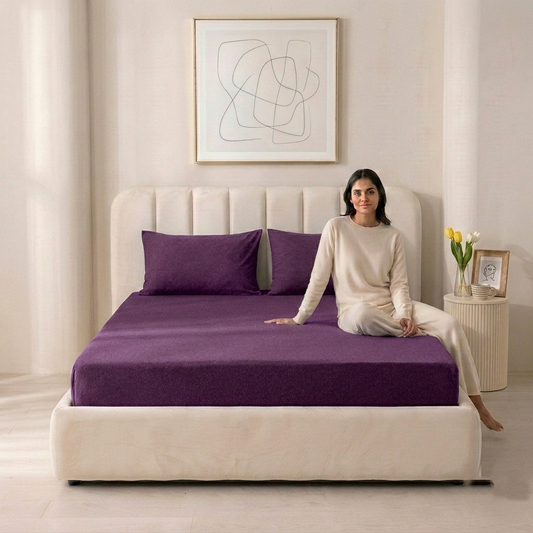 Jersey Cotton Rich Fitted Bed Sheet Set
