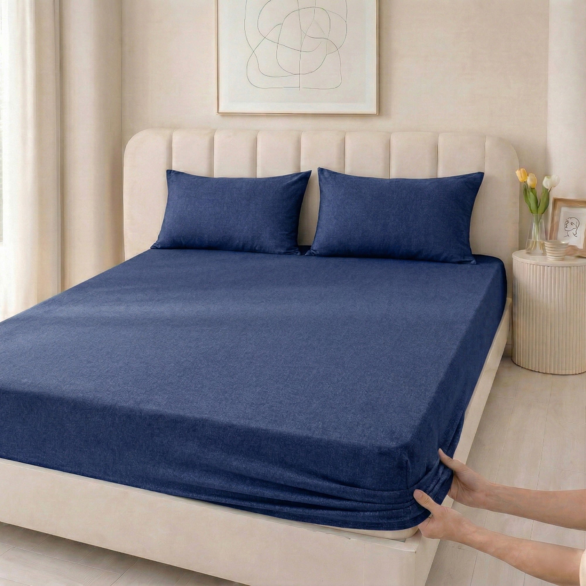 Jersey Cotton Rich Fitted Bed Sheet Set