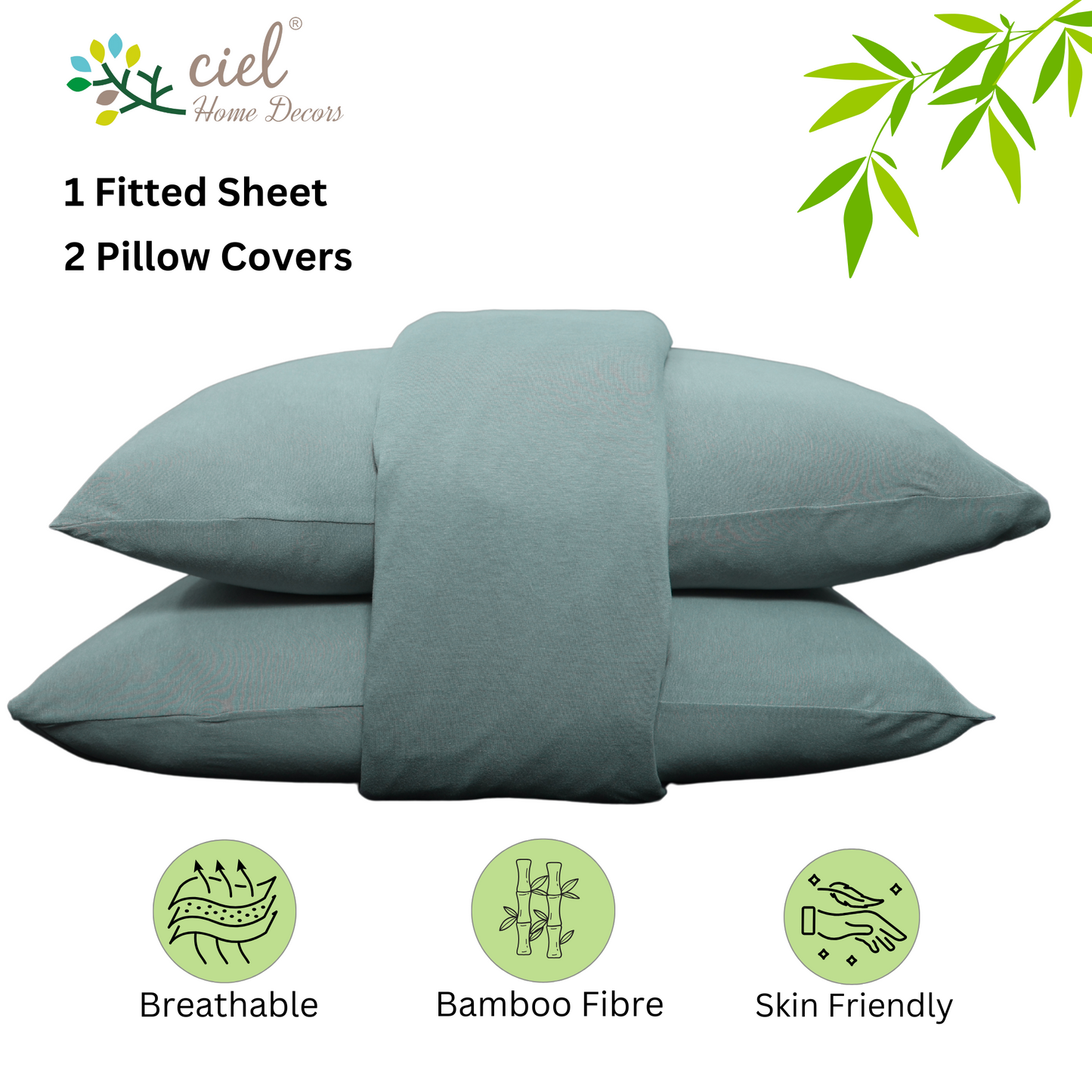 100% Bamboo Cotton Jersey Fitted Sheet