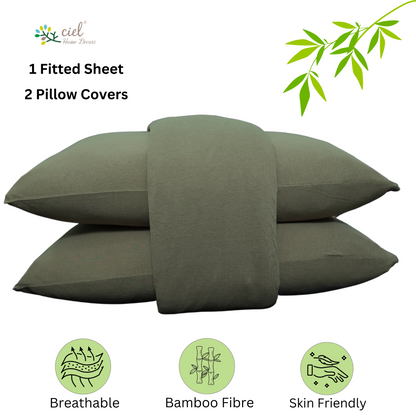 100% Bamboo Cotton Jersey Fitted Sheet