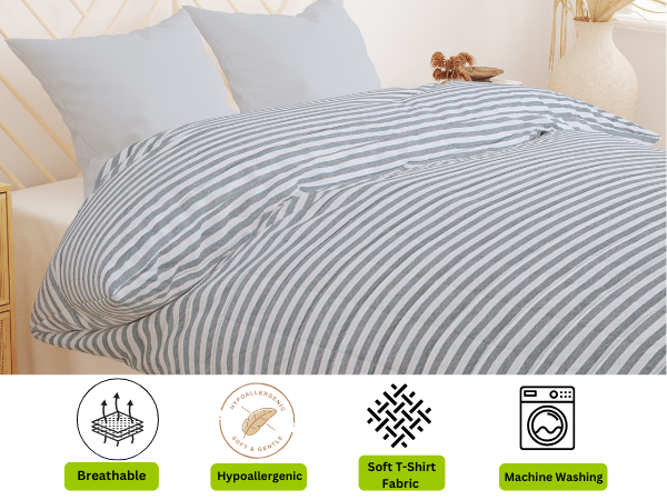 100% Cotton Jersey Quilt (Soft T-Shirt Fabric) - AC Comforter/Quilt for Winter/Razai